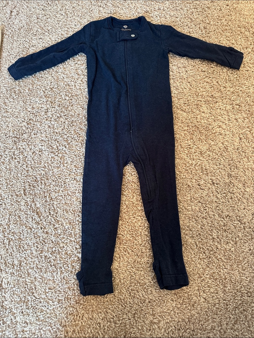 BABYBREEZ Navy blue zip up one piece Luxie